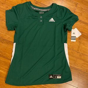 Men's Adidas Dk Elite 2bj Two-Button Baseball Jersey Green Sz Medium NWT